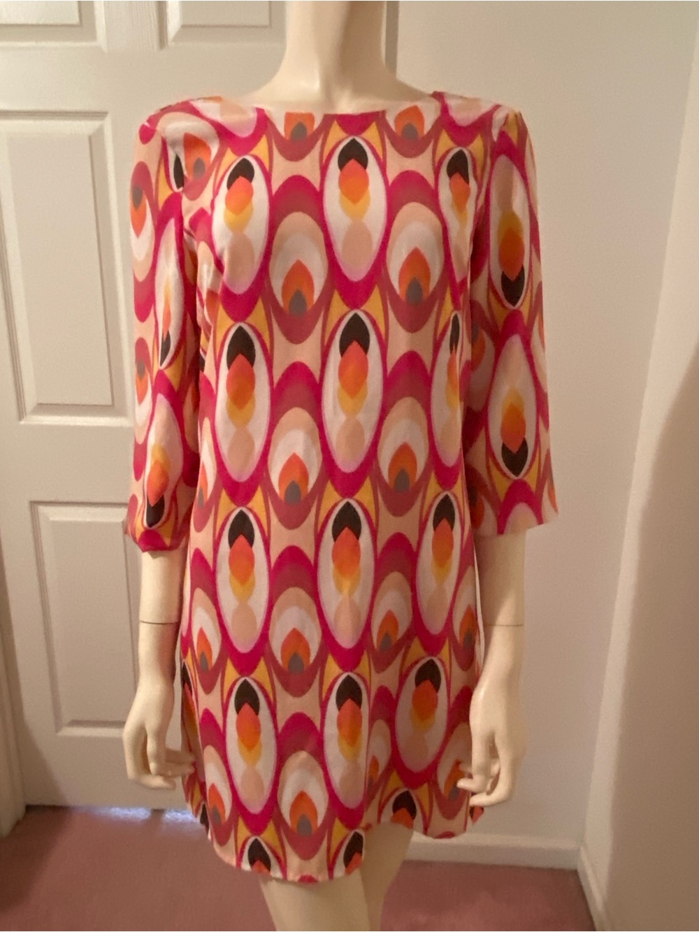 MM Couture Pink and Peach Colorblock Shift